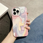 Protective Apple iPhone Back Cover - Rainbow Aesthetic Textured Positive iPhone Soft Silicone Case - Style 6
