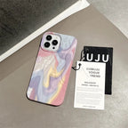 Protective Apple iPhone Back Cover - Rainbow Aesthetic Textured Positive iPhone Soft Silicone Case - Style 9