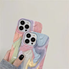 Protective Apple iPhone Back Cover - Rainbow Aesthetic Textured Positive iPhone Soft Silicone Case - Style 7