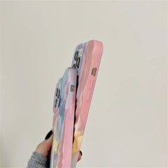 Rainbow Aesthetic Textured Positive iPhone Soft Silicone Case