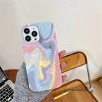Protective Apple iPhone Back Cover - Rainbow Aesthetic Textured Positive iPhone Soft Silicone Case - Style 8