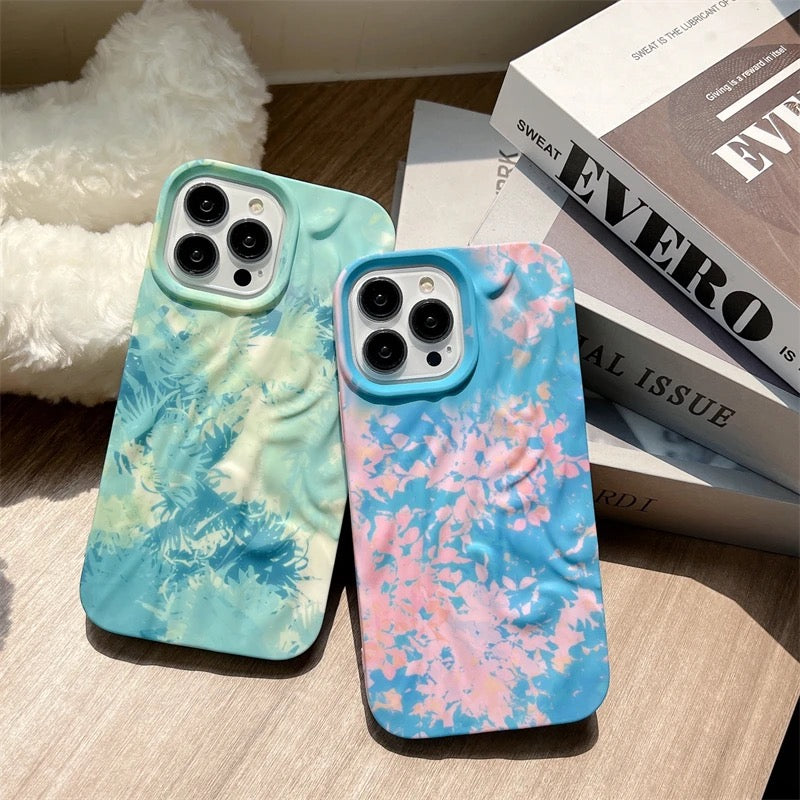 Protective Apple iPhone Back Cover - Blue Shaded Aesthetic Textured iPhone Soft Silicone Case