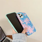 Protective Apple iPhone Back Cover - Blue Shaded Aesthetic Textured iPhone Soft Silicone Case - Style 3