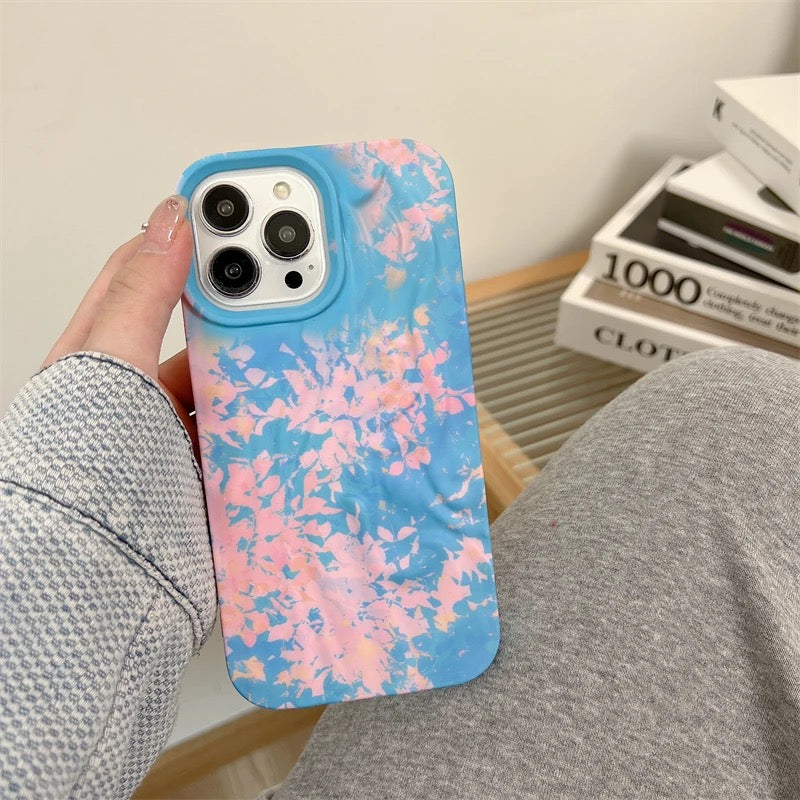 Blue Shaded Aesthetic Textured iPhone Soft Silicone Case