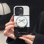 Protective Apple iPhone Back Cover - Black White Polka Dot Trendy Magsafe Magnetic Phone Holder iPhone Pre-Order Case