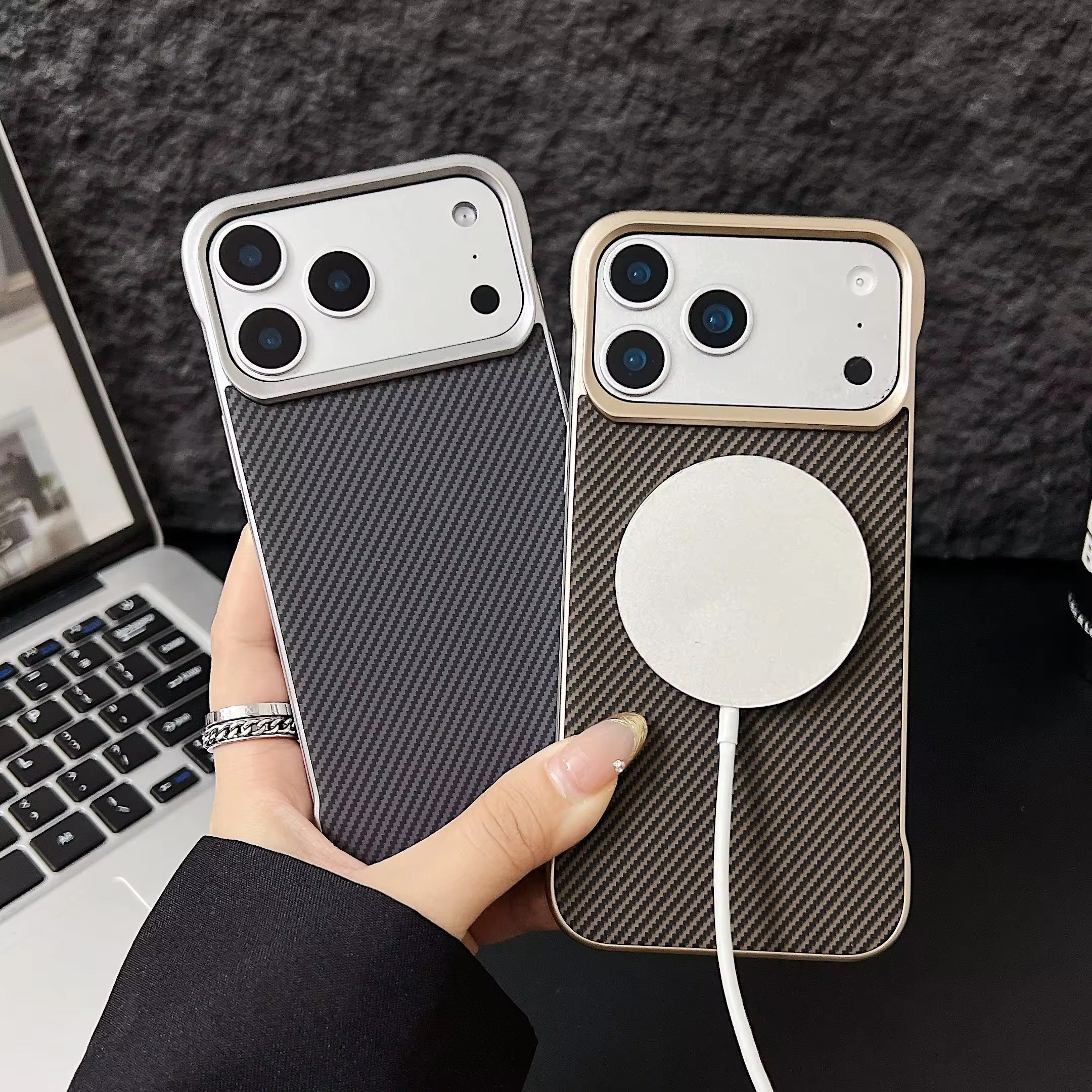 Premium Rimless Leather Magnetic Pre-Order Luxury Case Mobile Case by CoverMeUp - Style 2
