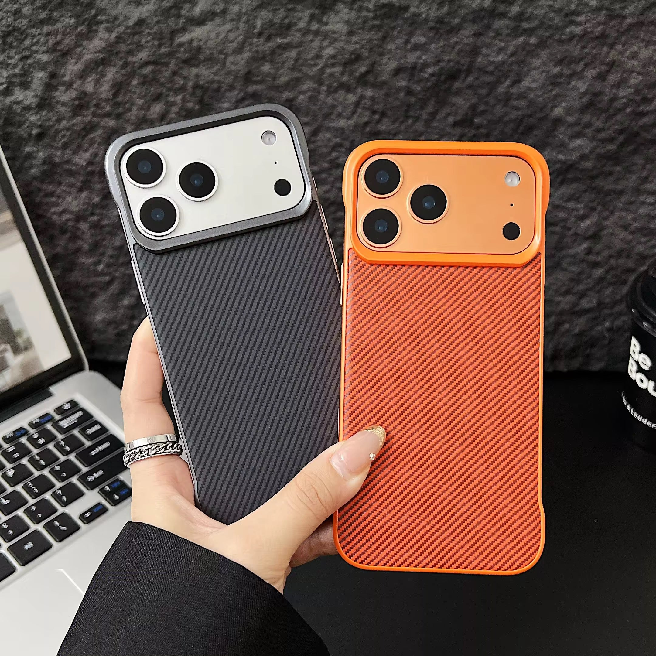 Premium Rimless Leather Magnetic Pre-Order Luxury Case Mobile Case by CoverMeUp - Style 3