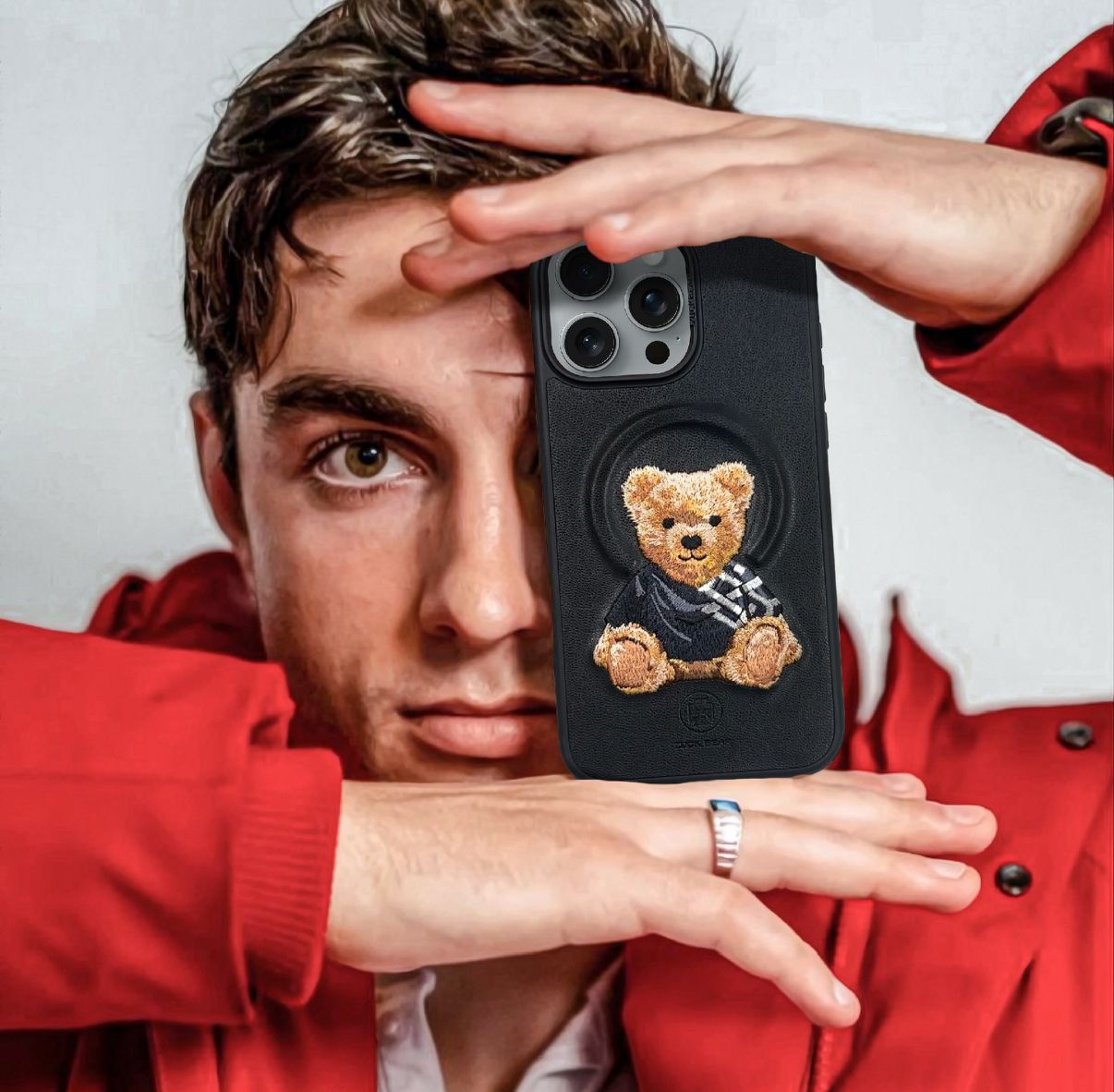 Zuck   Bear   Everley   Series   Pu   Leather   MagSafe   Case   For   iPhone   16   Pro   Max   (black) for iPhone         16         Pro         Max by Covermeup