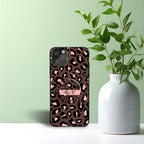 Pink & Black Leopard Phone Holder Glossy Metal Bumper Case Mobile Case by CoverMeUp