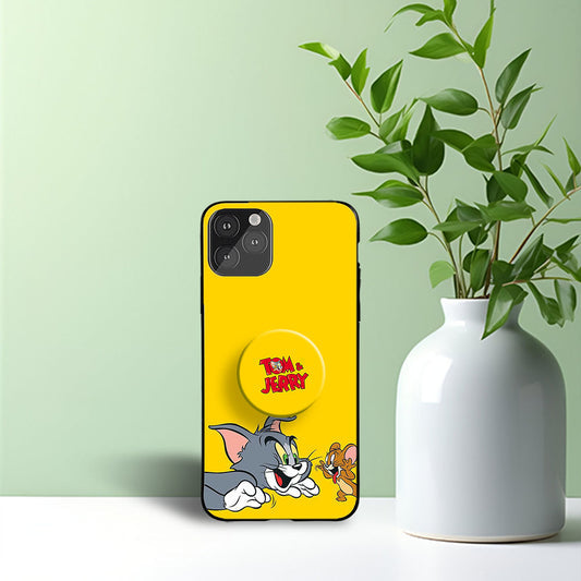 Tom & Jerry Yellow Phone Holder Glossy Metal Bumper Case Mobile Case by CoverMeUp