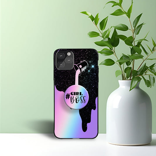 The Girl Boss Glow Phone Holder Glossy Metal Bumper Case Mobile Case by CoverMeUp