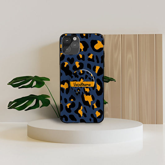 Gold Rush Leopard Phone Holder Glossy Metal Bumper Case Mobile Case by CoverMeUp