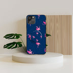 Flamingo Frenzy Phone Holder Glossy Metal Bumper Case Mobile Case by CoverMeUp