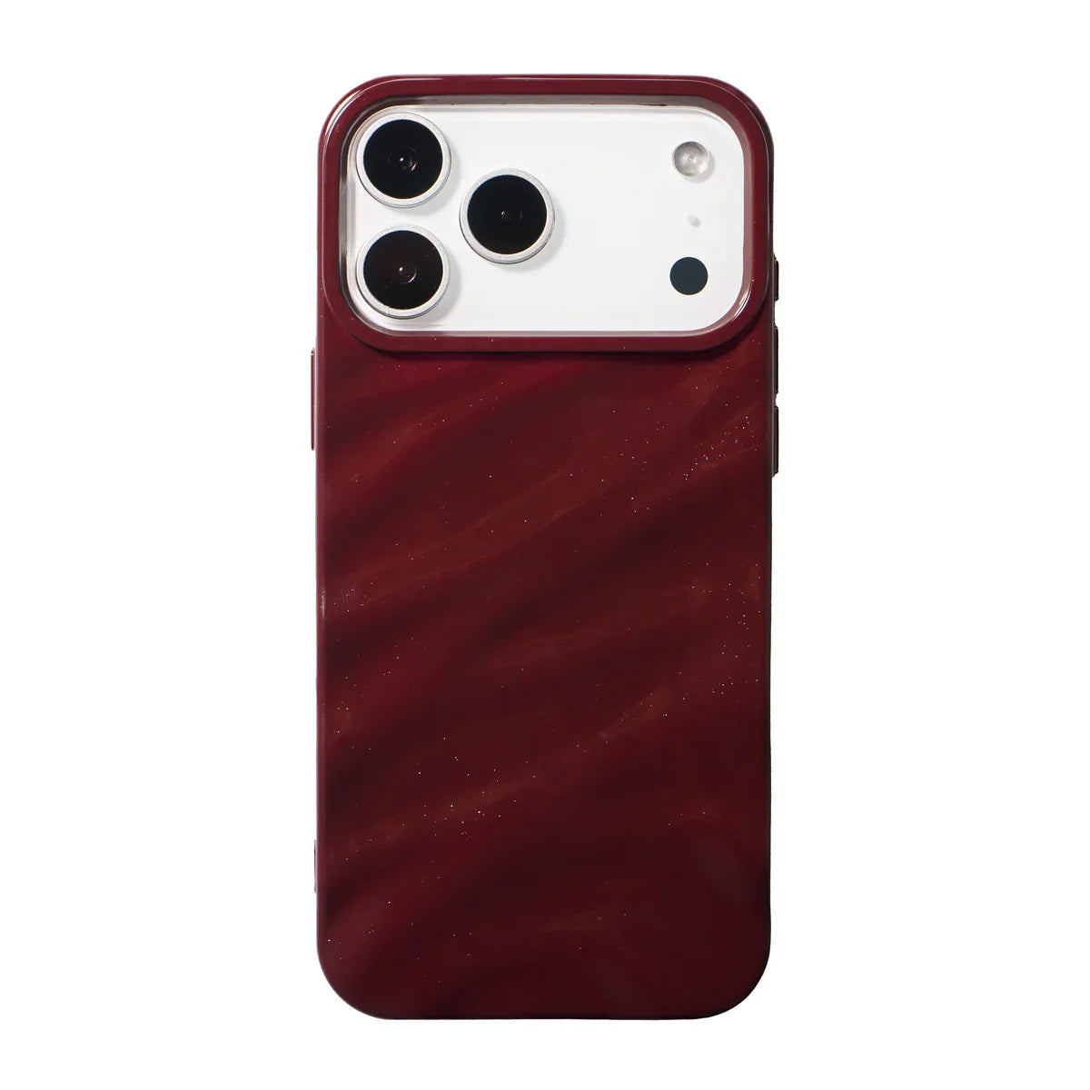 Maroon Glossy Textured Pre-Order Soft Silicone iPhone Case