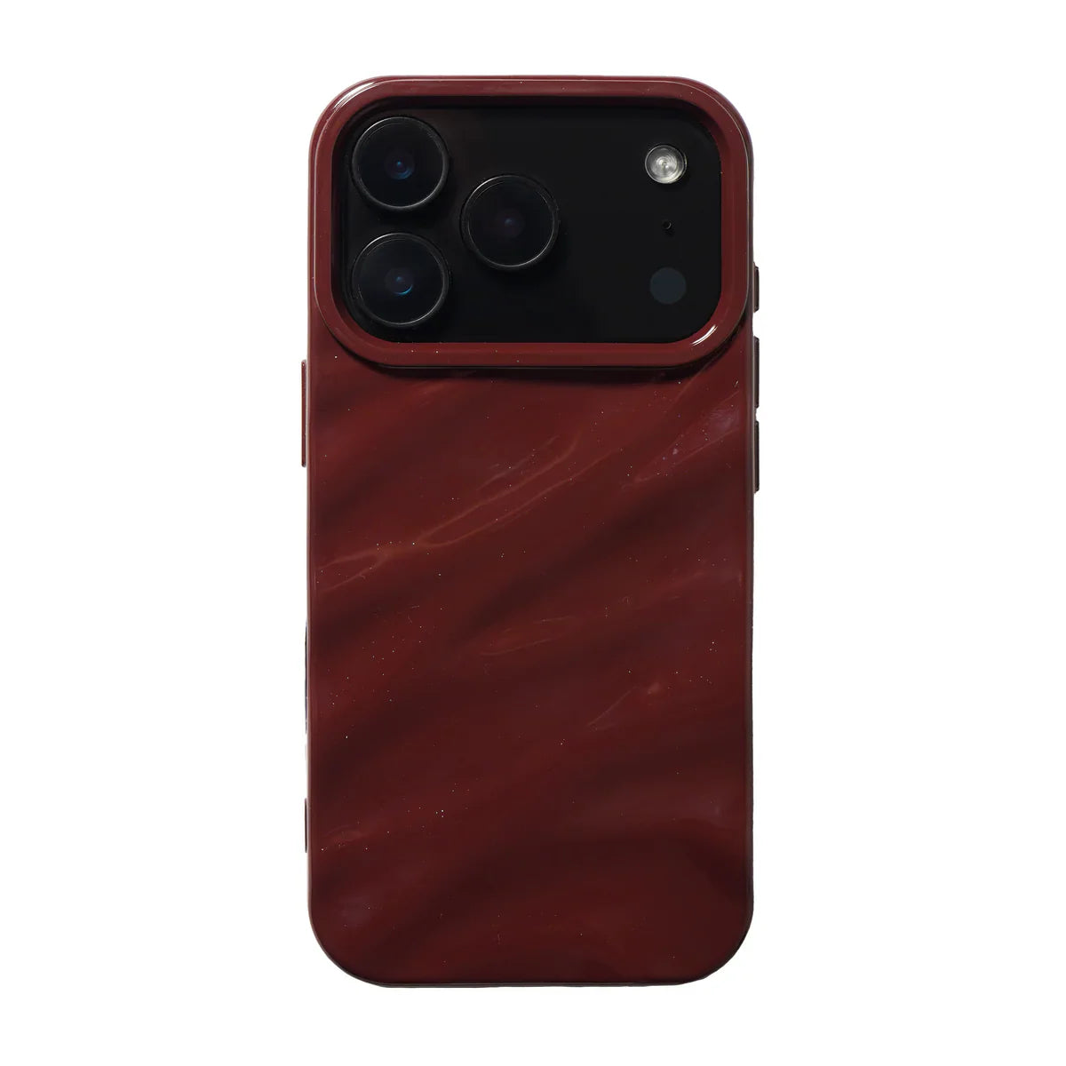 Maroon Glossy Textured Pre-Order Soft Silicone iPhone Case