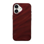 Protective Apple iPhone Back Cover - Maroon Glossy Textured Soft Silicone iPhone Case - Style 5