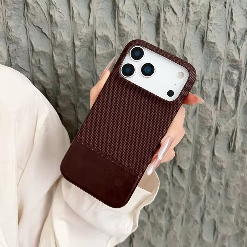 Protective Apple iPhone Back Cover - Premium Leather Anti-Slip iPhone Pre-Order Case - Style 5