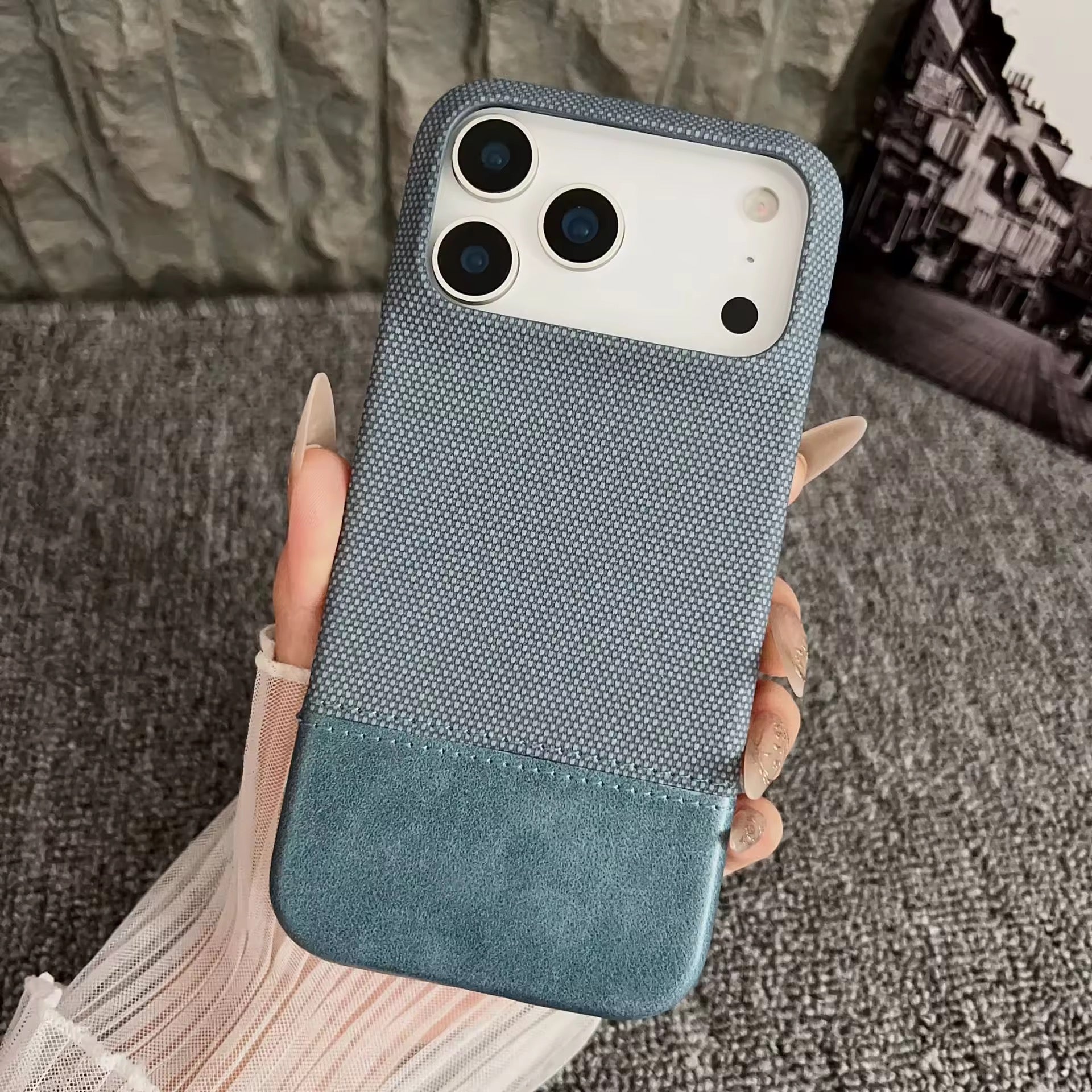 Protective Apple iPhone Back Cover - Premium Leather Anti-Slip iPhone Pre-Order Case - Style 6