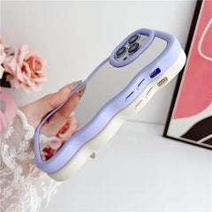 Macaron Makeup Mirror Wavy Rubber Bumper iPhone Case