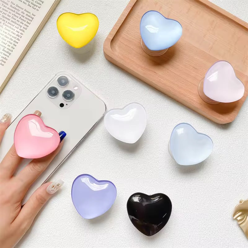 Cute Heart Glossy Gripper Phone Holder Bracket Mobile Case by CoverMeUp - Style 6