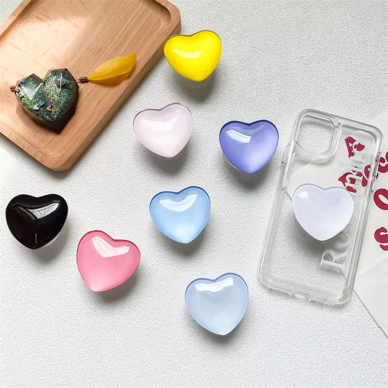 Cute Heart Glossy Gripper Phone Holder Bracket Mobile Case by CoverMeUp - Style 8
