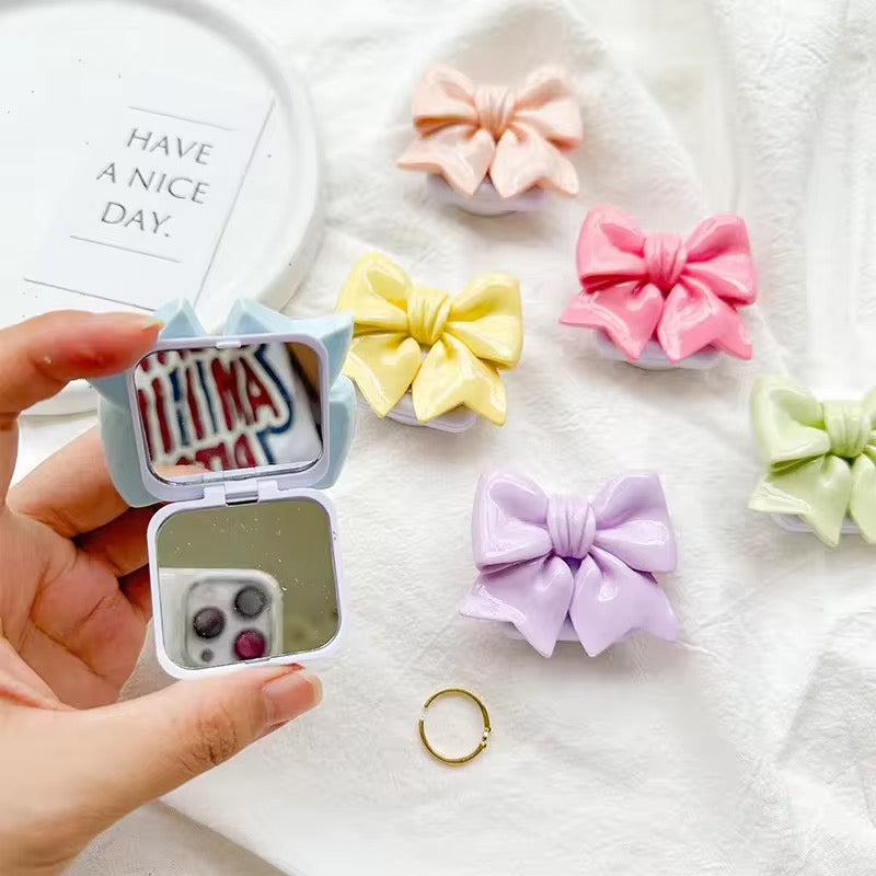 Trendy Bow Makeup Mirror Gripper Phone Holder Bracket