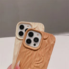 Protective Apple iPhone Back Cover - Wooden Textured iPhone Soft Silicone Case - Style 3