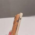 Protective Apple iPhone Back Cover - Wooden Textured iPhone Soft Silicone Case - Style 5