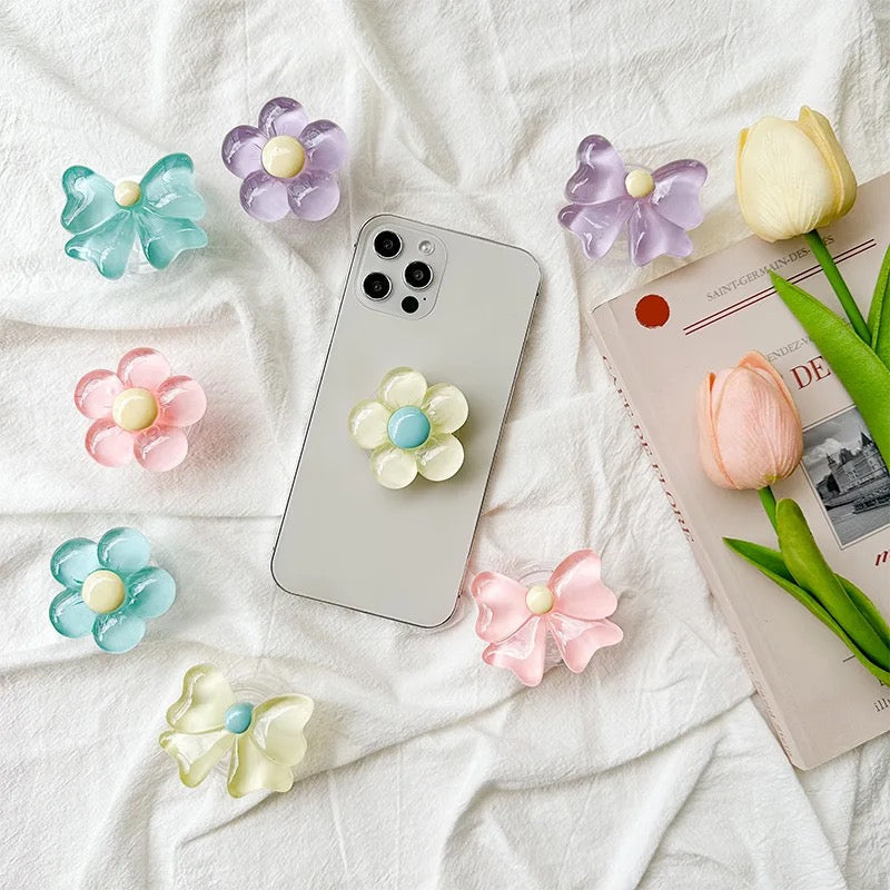 Cute Pastel Colors Bow Gripper Phone Holder Bracket Mobile Case by CoverMeUp - Style 5