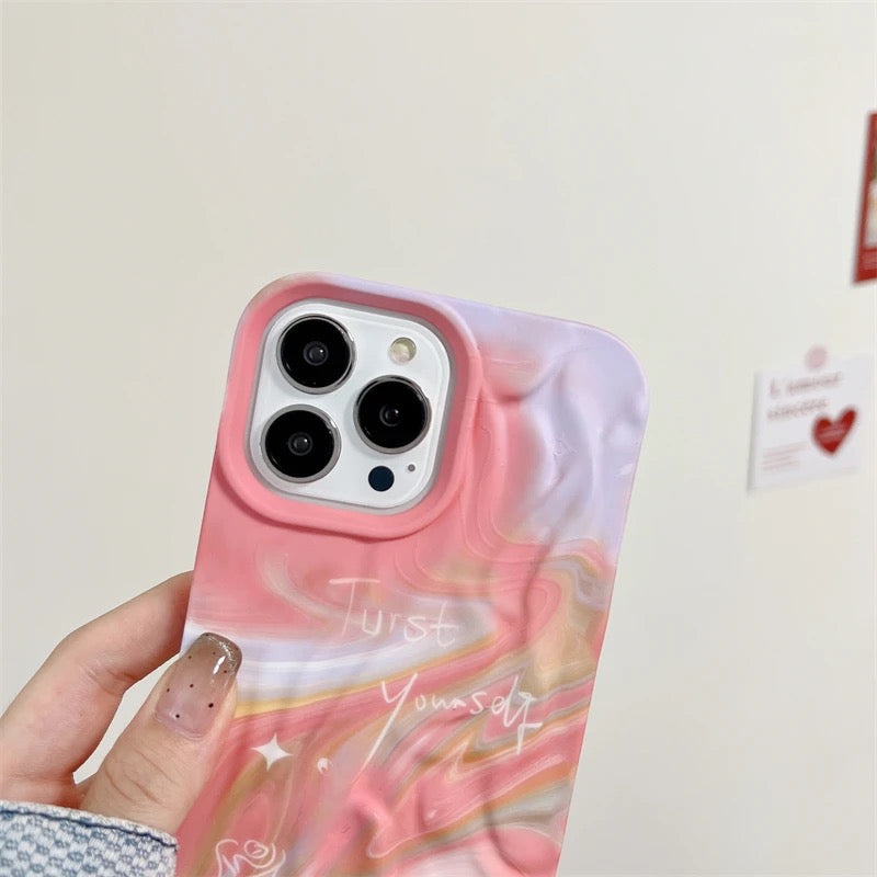 Protective Apple iPhone Back Cover - Trust Yourself Aesthetic Textured iPhone Soft Silicone Case - Style 3