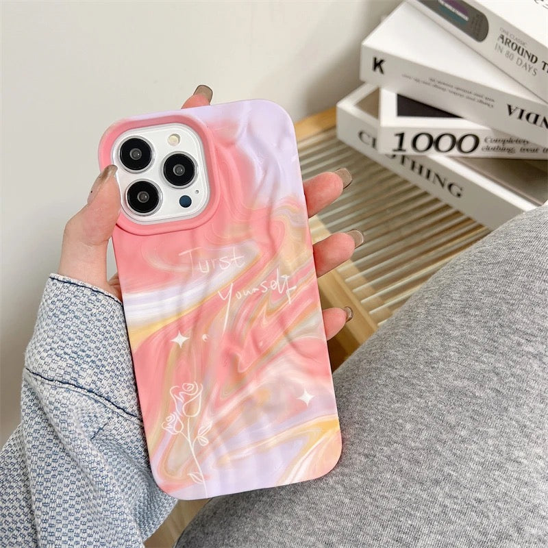 Protective Apple iPhone Back Cover - Trust Yourself Aesthetic Textured iPhone Soft Silicone Case - Style 2