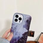 Protective Apple iPhone Back Cover - Black Gray Aesthetic Textured iPhone Soft Silicone Case - Style 2