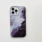 Protective Apple iPhone Back Cover - Black Gray Aesthetic Textured iPhone Soft Silicone Case - Style 3