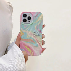 What A Day Aesthetic Textured iPhone Soft Silicone Case