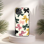 Aesthetic Colorful Bow Custom Glossy Metal Bumper Case Mobile Case by CoverMeUp
