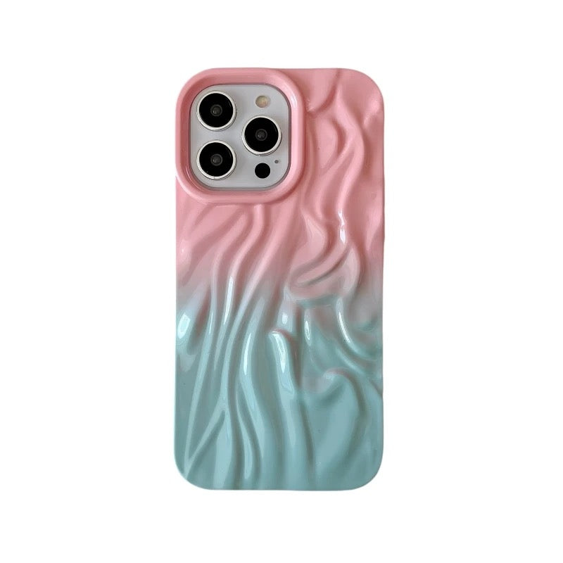 Protective Apple iPhone Back Cover - Dual Shaded Aesthetic Textured iPhone Soft Silicone Case - Style 3