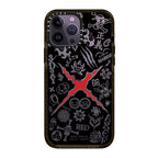 Protective Apple iPhone Back Cover - Death Red Designer Transparent Case for iPhone 14 Pro Max