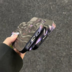 Protective Apple iPhone Back Cover - New Dark Purple Textured iPhone Silicone Case - Style 6