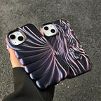 Protective Apple iPhone Back Cover - New Dark Purple Textured iPhone Silicone Case - Style 4