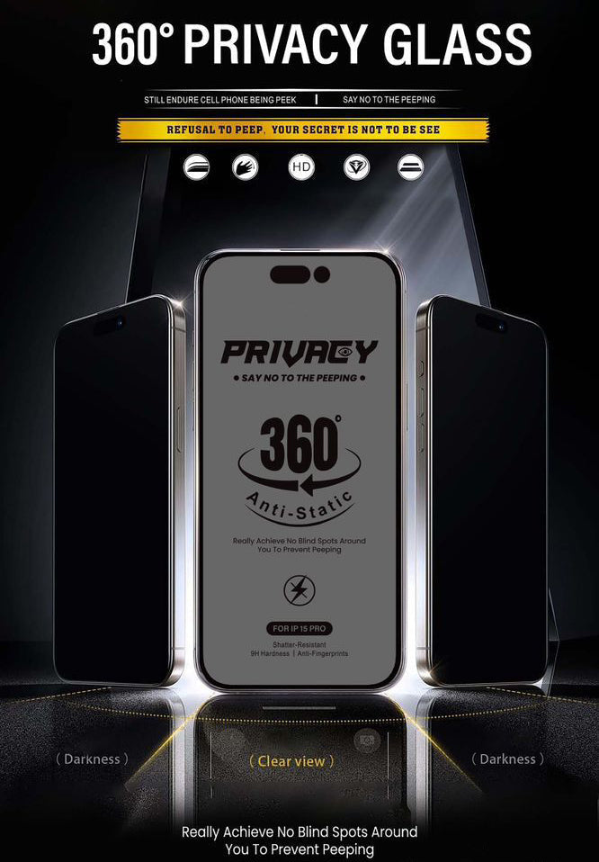 Full 360 Privacy Screen Guard for iPhone | Full Four Sides Privacy Guard for iPhone 13 Pro Max
