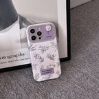 Protective Apple iPhone Back Cover - Cute Floral Flowers 3D White Soft Silicone iPhone Case With Fur Bracelet Sling - Style 2
