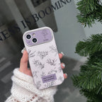 Protective Apple iPhone Back Cover - Cute Floral Flowers 3D White Soft Silicone iPhone Case With Fur Bracelet Sling - Style 6