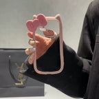 Protective Apple iPhone Back Cover - 3D Bow Cat Ear Cute Clear Transparent Rubber Bumper iPhone Case - Style 5