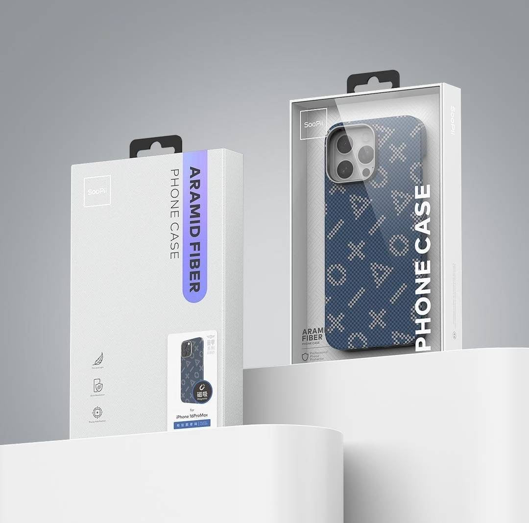 Protective Apple iPhone Back Cover - SooPii Kevlar Carbon Fibre Ultra Slim Case for iPhone 16 Pro