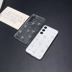 Samsung 3D Glitter Silver Bow Transparent S series Case Mobile Case by CoverMeUp - Style 2