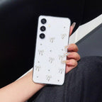 Samsung 3D Glitter Silver Bow Transparent S series Case Mobile Case by CoverMeUp - Style 3