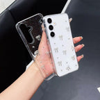 Samsung 3D Glitter Silver Bow Transparent S series Case Mobile Case by CoverMeUp