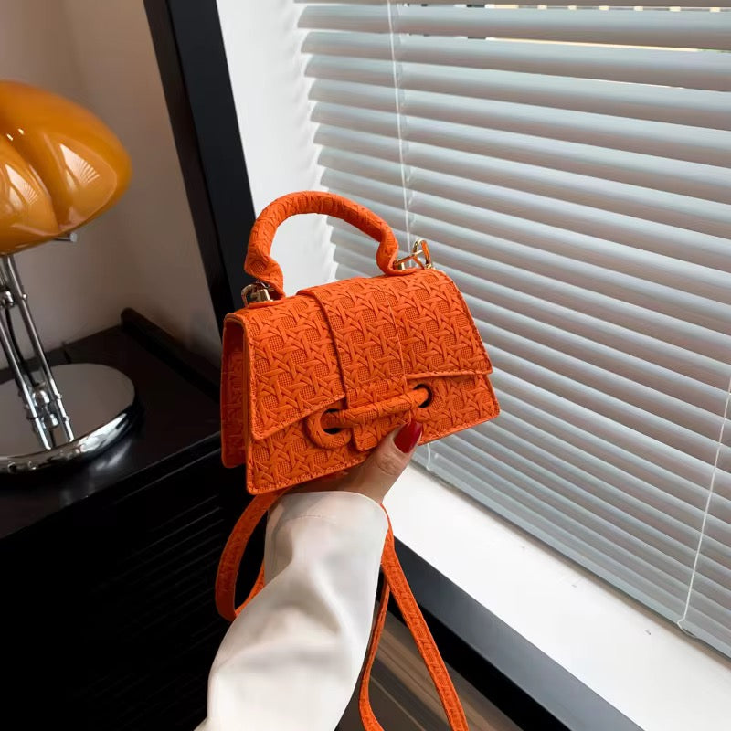 Azure Textured Mini Satchel Bag