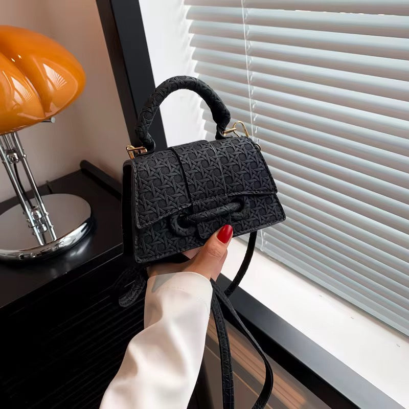 Azure Textured Mini Satchel Bag