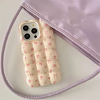 Protective Apple iPhone Back Cover - Cute Bubble Bow Pink Floral Summer iPhone Soft Silicone Case
